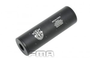 FMA SPECIAL FORCE Type Silencer 35x107 mm - Black FMA silenziatore in alluminio SPECIAL FORCE Type Silencer 35x107 mm - nero Black