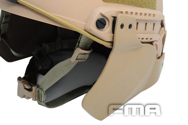 FMA Side Cover Ear Protectors for ARC Helmet Rail (FAST / MICH) protezioni orecchie  - Tan