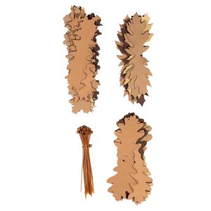 Kit costruzione ghillie foglie FINTE Pack of 3D SilkLeaf Camouflage Leaves, Small (25 Pcs) - MARRONE Brown