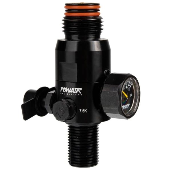 PowAir regolatore HPA Tank Regulator MAXREG 300 Bar / 4500 PSI - nero Black