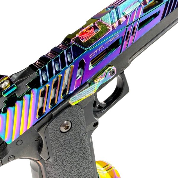 CTM leva sblocco carrello hicapa Hi-Capa CNC Ambi Slide Catch – Electroplated Rainbow