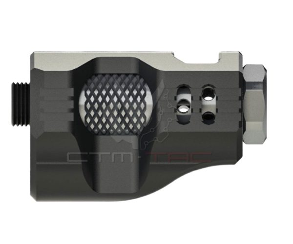 CTM rompifiamma custom hicapa Hi-Capa CNC Aluminum Compensator – nero Black / Silver