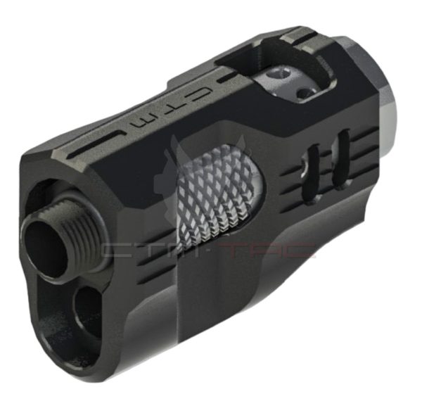 CTM rompifiamma custom hicapa Hi-Capa CNC Aluminum Compensator – nero Black / Silver