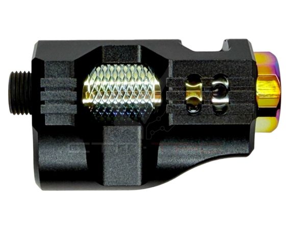 CTM rompifiamma custom hicapa Hi-Capa CNC Aluminum Compensator – nero Black / Electroplated Rainbow