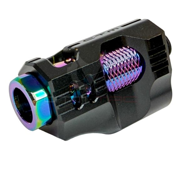 CTM rompifiamma custom hicapa Hi-Capa CNC Aluminum Compensator – nero Black / Electroplated Rainbow
