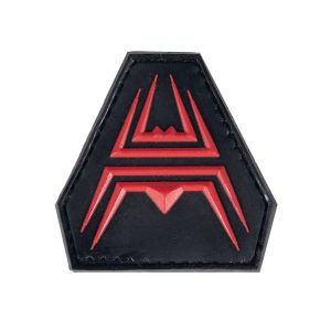 3D PVC DIAMOND Patch (50 mm) – Black / Red