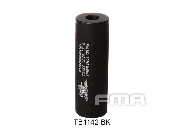 FMA silenziatore in alluminio U.S. Navy Seals Type Silencer 35x107 mm - nero Black