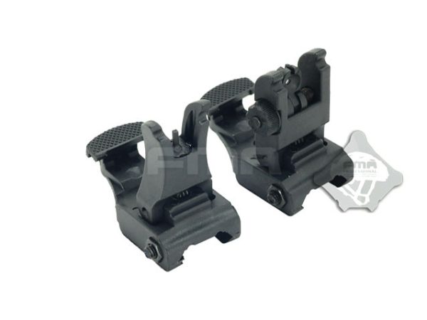 FMA coppia tacche di mira in polimero 71L Folding Polymer Sights - nere Black