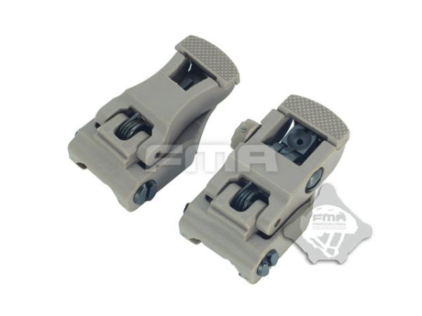 FMA coppia tacche di mira in polimero 71L Folding Polymer Sights - Tan