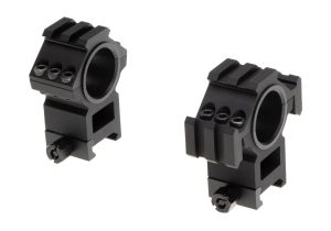 Aim-O Tri-Side Rail 25.4mm / 30mm Mount Rings Black