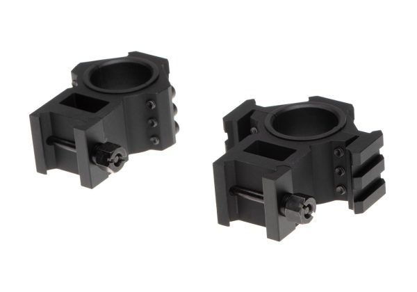 Aim-O Tri-Side Rail 25.4mm / 30mm Mount Rings Black