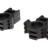 Aim-O Tri-Side Rail 25.4mm / 30mm Mount Rings Black