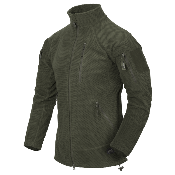 ALPHA TACTICAL Jacket - Grid Fleece - Olive Green ALPHA TACTICAL Jacket - Grid Fleece - Olive Green
