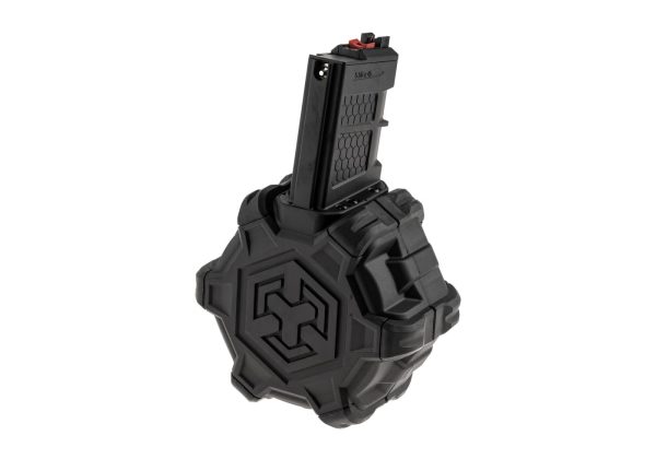 AW Custom Drum Mag AR15 Series GBB 350rds Black