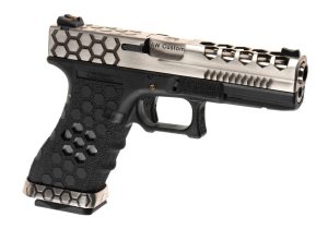 AW Custom VX0200 Hex Cut Full Metal GBB Silver