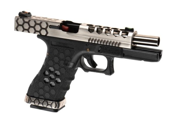 AW Custom VX0200 Hex Cut Full Metal GBB Silver