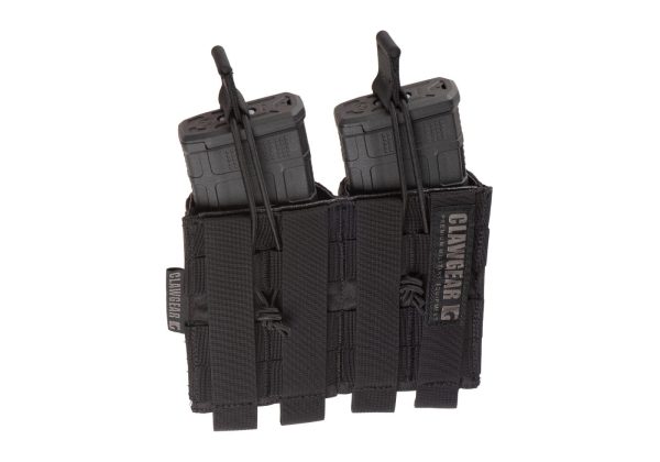 Clawgear 5.56mm Open Double Mag Pouch Core Black