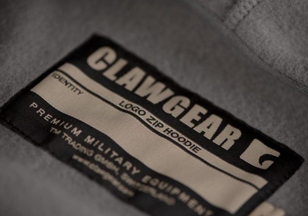 Clawgear CG Logo Zip Hoodie Wolf Grey M