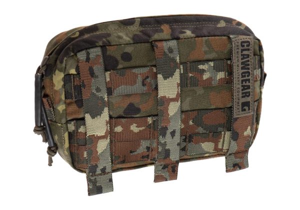 Clawgear Medium Horizontal Utility Pouch Zipped Core Flecktarn