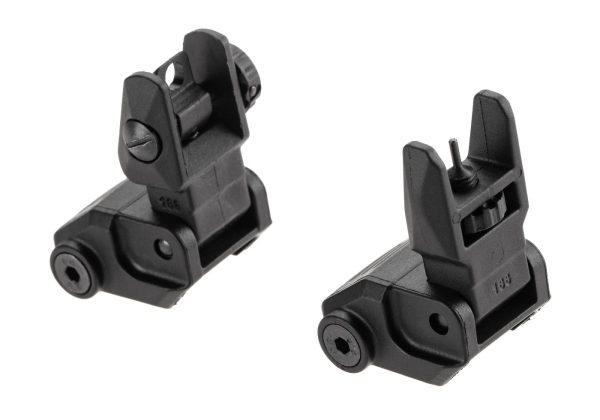 DLG Tactical Low Profile Folding Sight Set Black
