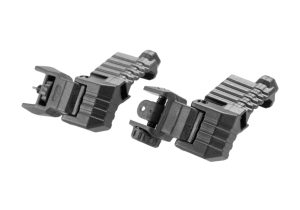 DLG Tactical Offset Iron Sight Set Low Profile Black