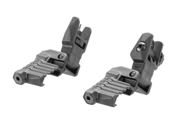 DLG Tactical Offset Iron Sight Set Low Profile Black