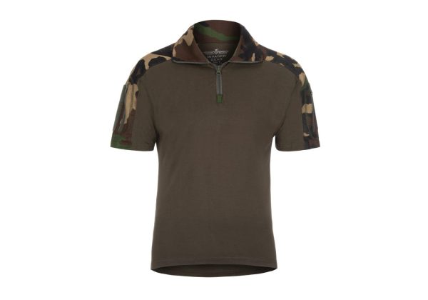 Invader Gear Combat Shirt Short Sleeve Woodland 2XL