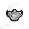 Invader Gear Steel Half Face Mask Death Head Black