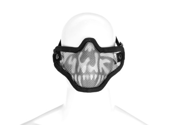 Invader Gear Steel Half Face Mask Death Head Black