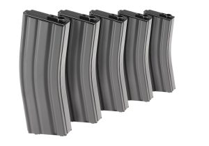 Magazine M4 Midcap 125rds 5pcs Set Grey