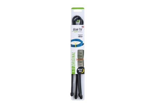 Nite Ize Gear Tie Reusable Rubber Twist Tie 24" 2pcs