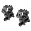 Pirate Arms 25.4mm High Type Mount Rings Black
