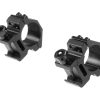 Pirate Arms 25.4mm Low Type Mount Rings Black
