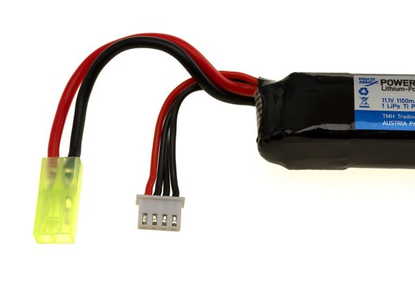 Pirate Arms LiPo 11.1V 1100mAh 20C Stock Tube Type Mini Tamiya Black