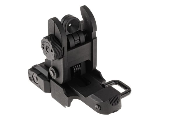 Pirate Arms M4SS Polymer Foldable Rear Sight Black