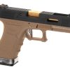 WE G-Force 17 BK Gold Barrel Metal Version GBB Desert