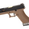 WE G-Force 17 BK Gold Barrel Metal Version GBB Desert