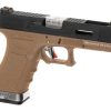 WE G-Force 17 BK Silver Barrel Metal Version GBB Desert