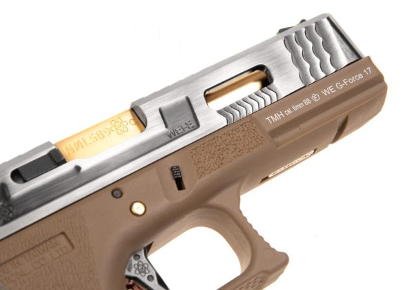 WE G-Force 17 SV Gold Barrel Metal Version GBB Desert