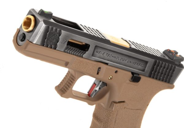 WE G-Force 17 SV Gold Barrel Metal Version GBB Desert
