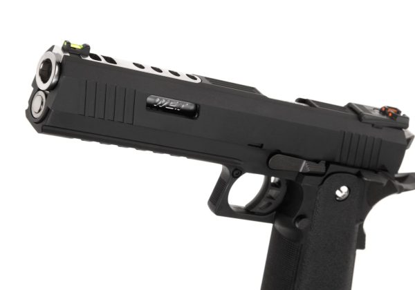 WE Hi-Capa 6 Force A Silver Barrel Full Metal GBB Black