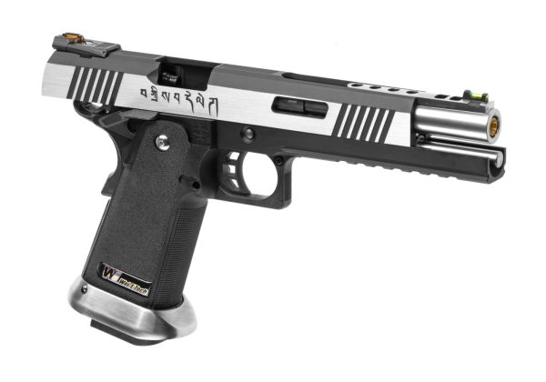 WE Hi-Capa 6 Force A Silver Barrel Full Metal GBB Dual Tone