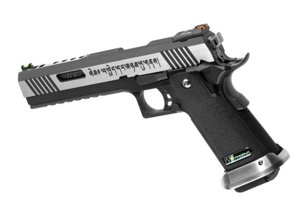 WE Hi-Capa 6 Force A Silver Barrel Full Metal GBB Dual Tone