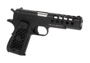 WE M1911 Hex Cut Full Metal GBB Black