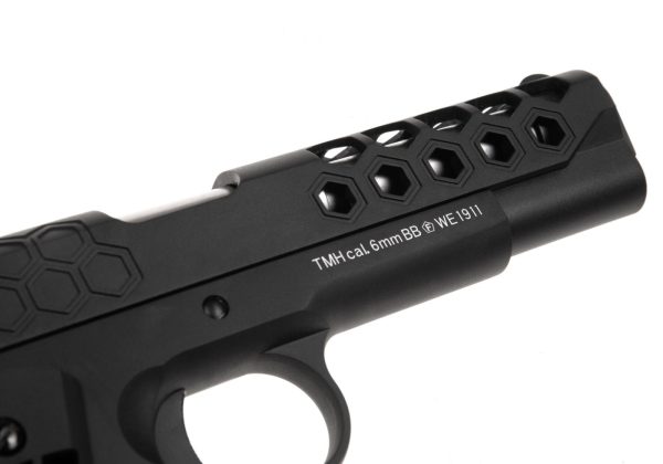 WE M1911 Hex Cut Full Metal GBB Black