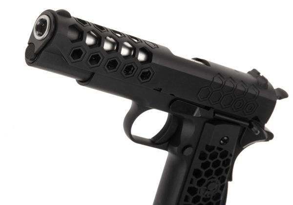 WE M1911 Hex Cut Full Metal GBB Black