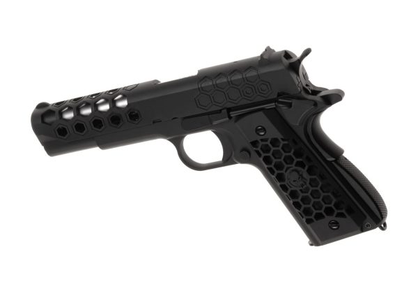 WE M1911 Hex Cut Full Metal GBB Black