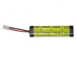 Panasonic NiCd batteria Battery 9.6V 1850mAh, Tamiya (Large) - Monoblock