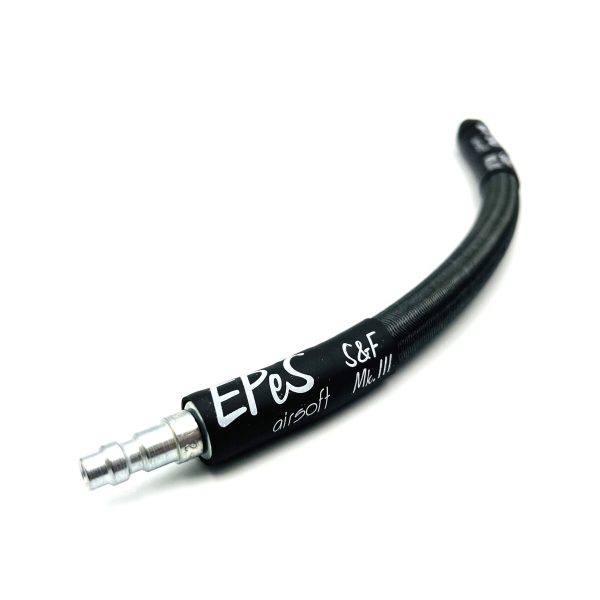EPeS IGL HPA S&F Braided Hose, 20 cm, QD Foster + 1/8 NPT - Steel Gray EPeS IGL HPA S&F Braided Hose, 20 cm, QD Foster + 1/8 NPT - Steel Gray