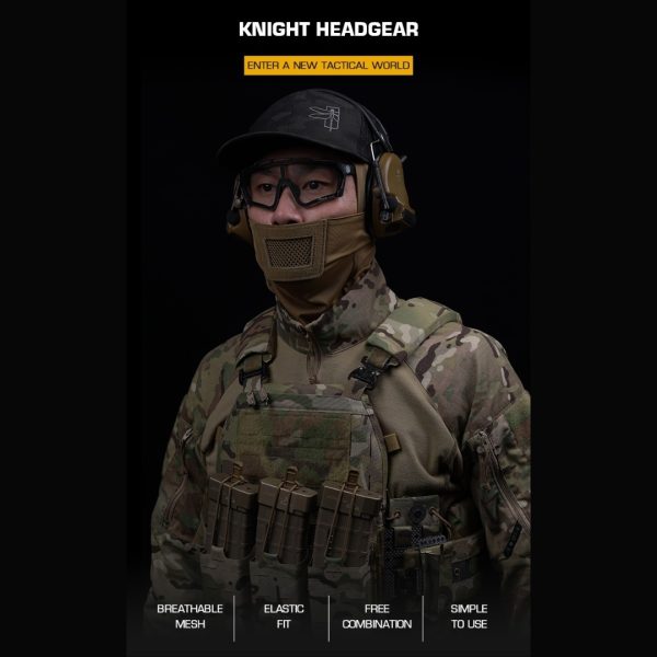 WOSPORT passamontagna protettivo WST Knight Balaclava with Teeth Guard – Tan